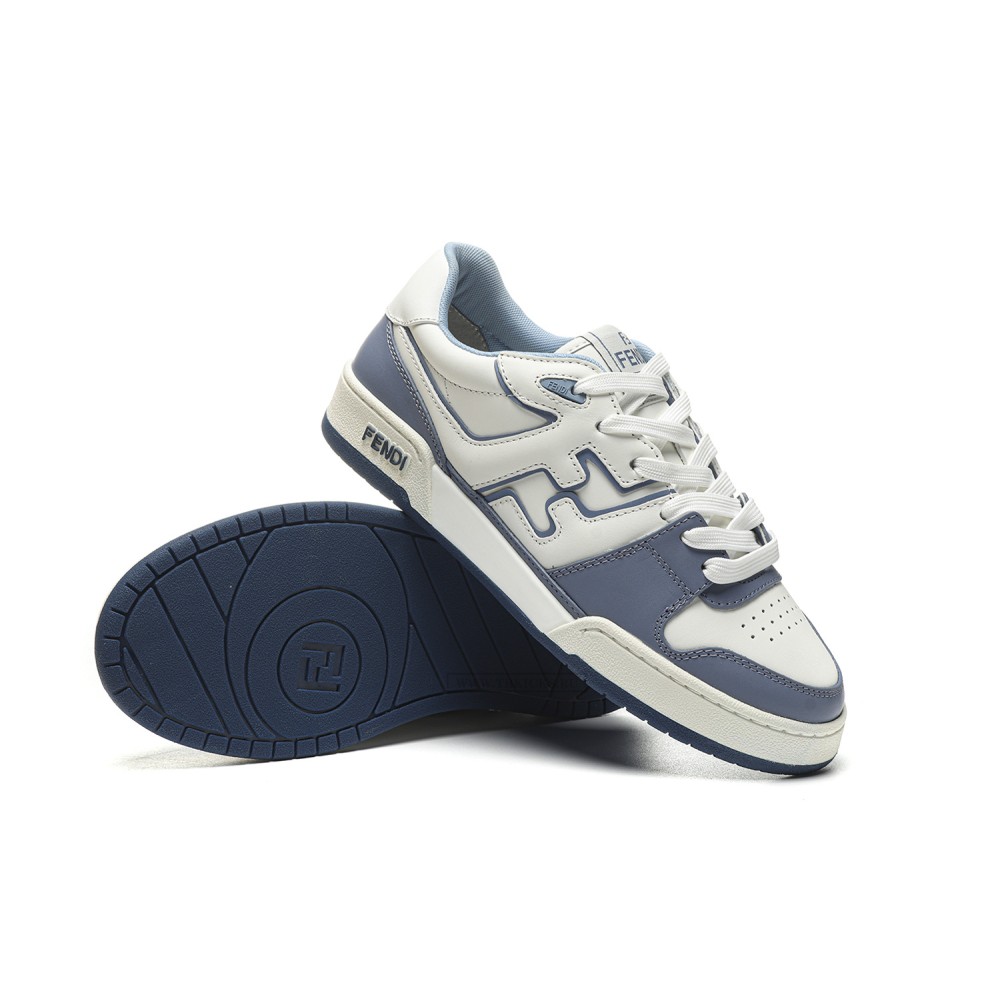 TBkicks Fend1 Match Sneakers White/ Light Blue Leather