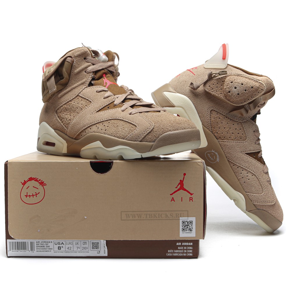 TBkicks Travis Scott Air Jordan 6 British Khaki
