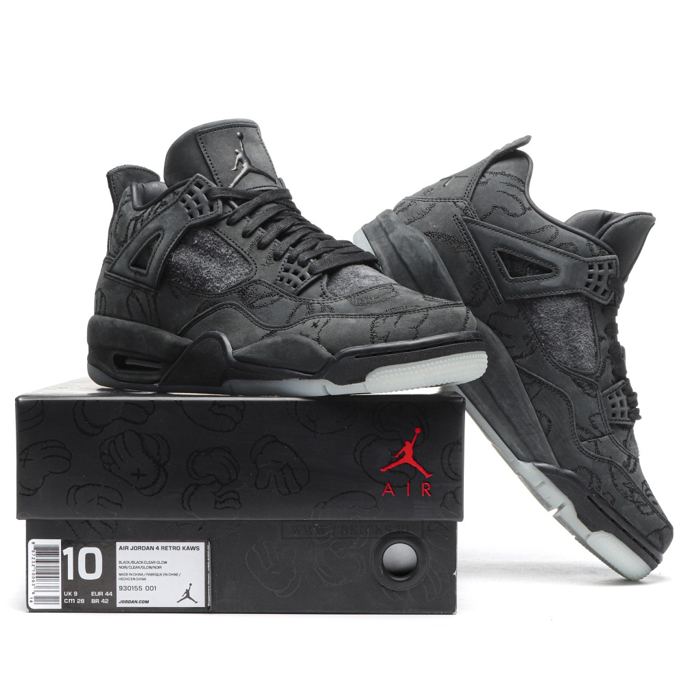 TBkicks Air Jordan 4 Retro Kaws Black