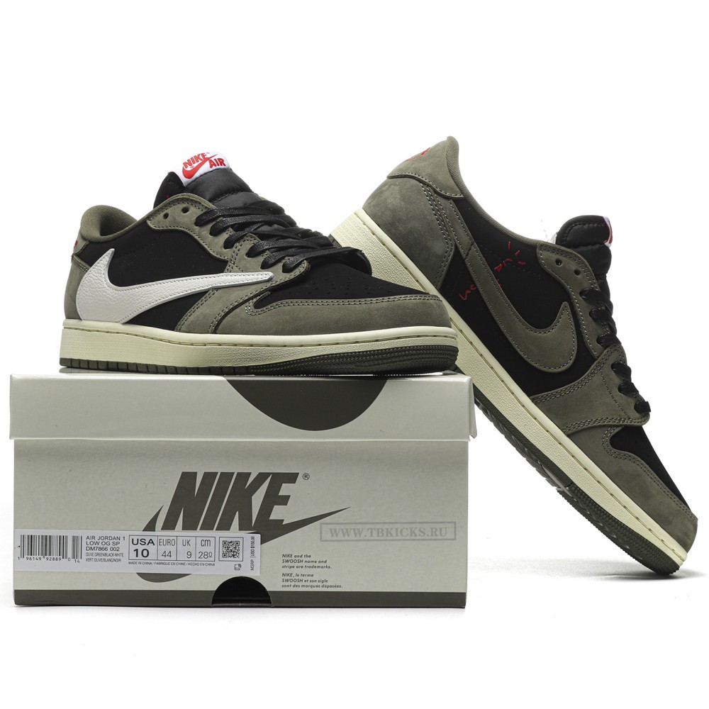 TBkicks Travis Scott Air Jordan 1 Low OG  Black Olive