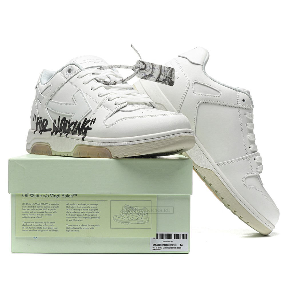 TBkicks OFF-WHITE Out Of Office OOO Low Tops For Walking White Black