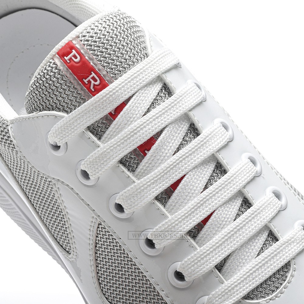 TBkicks Pr*da America's Cup White Silver Red