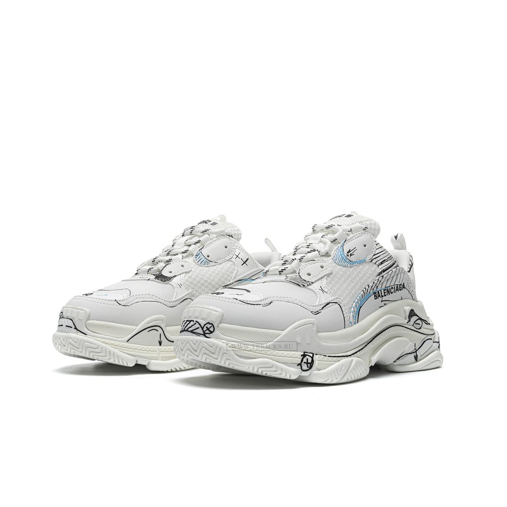 TBkicks Ba1enci*ga Triple S White Black Blue