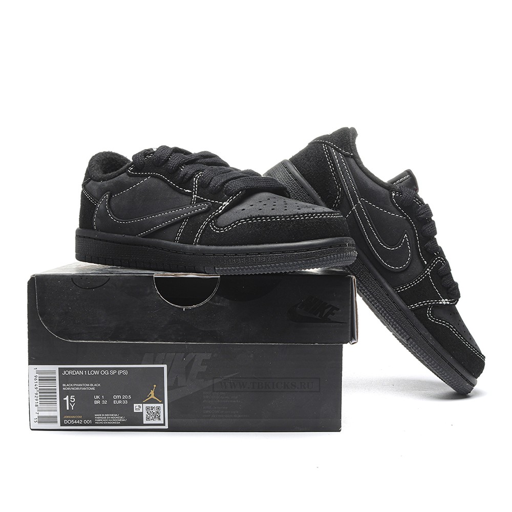 TBkicks Travis Scott Air Jordan 1 Black Phantom (PS)