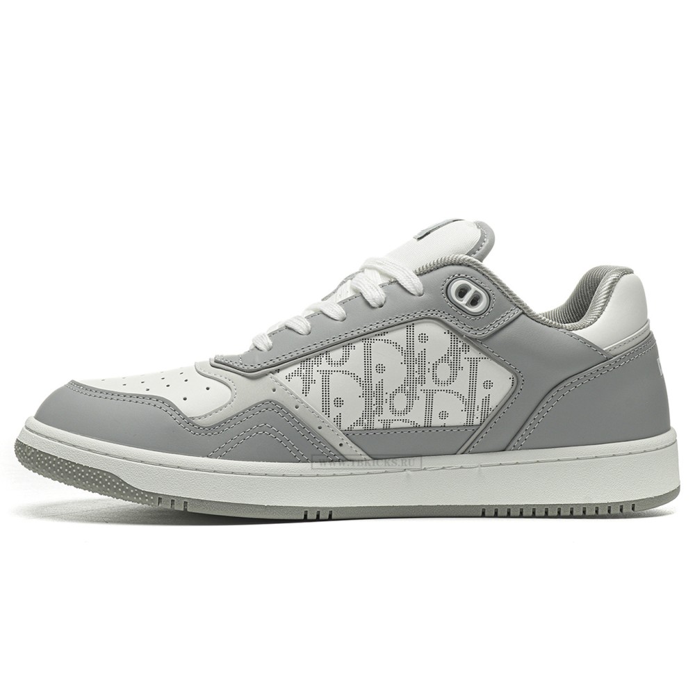 TBkicks D10R B27 Low Gray White Oblique Leather