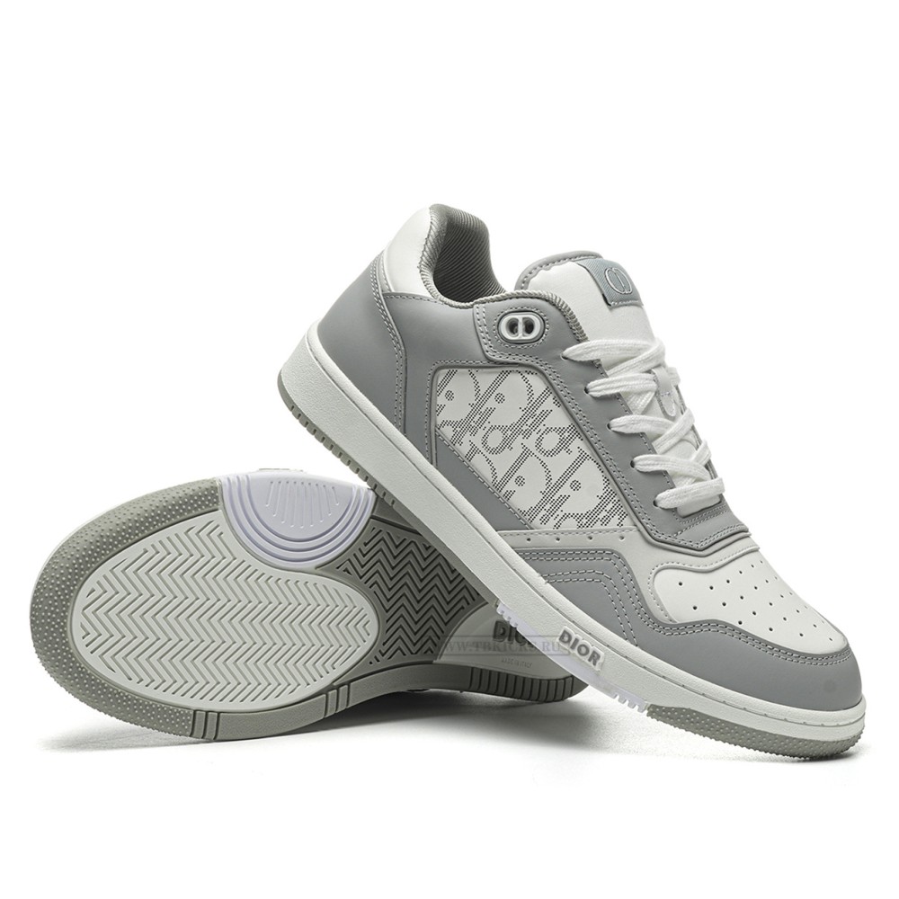 TBkicks D10R B27 Low Gray White Oblique Leather