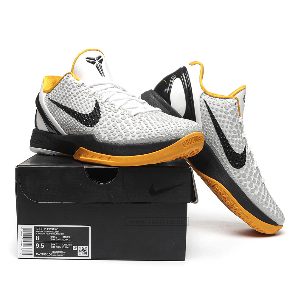 TBkicks Nike Kobe 6 Protro Playoff Pack White Del Sol