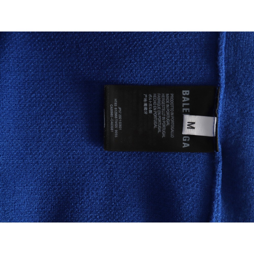 TBKicks Bal**ciaga Parisian Coke Classic Letter Knitted Round Neck Sweater Blue