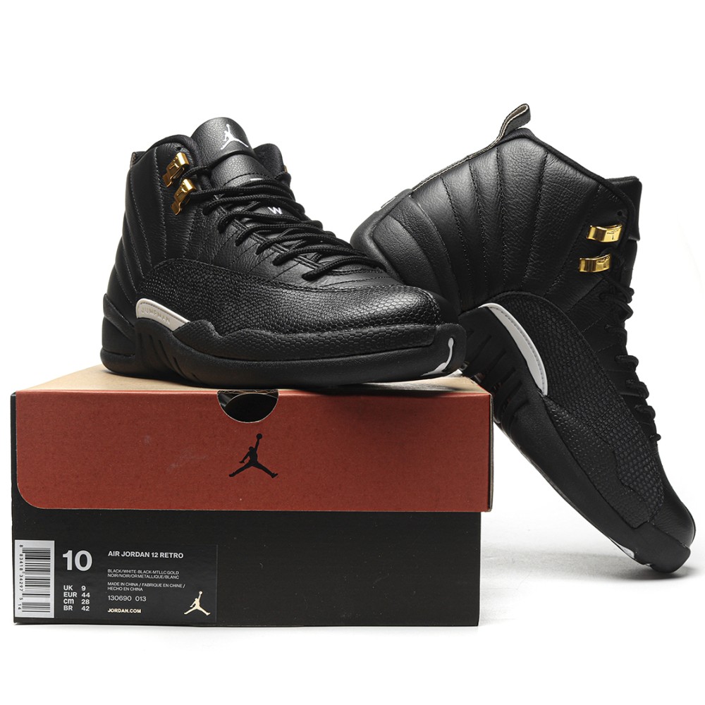 TBkicks Air Jordan 12 Retro The Master  BLACK/RATTAN-WHITE-METALLIC GOLD