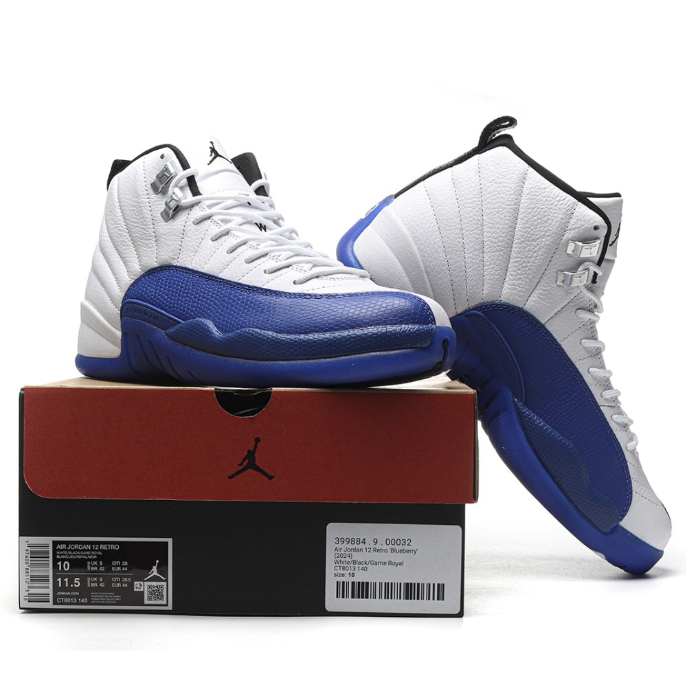 TBkicks Air Jordan Air Jordan 12 Retro   White ,blue and black