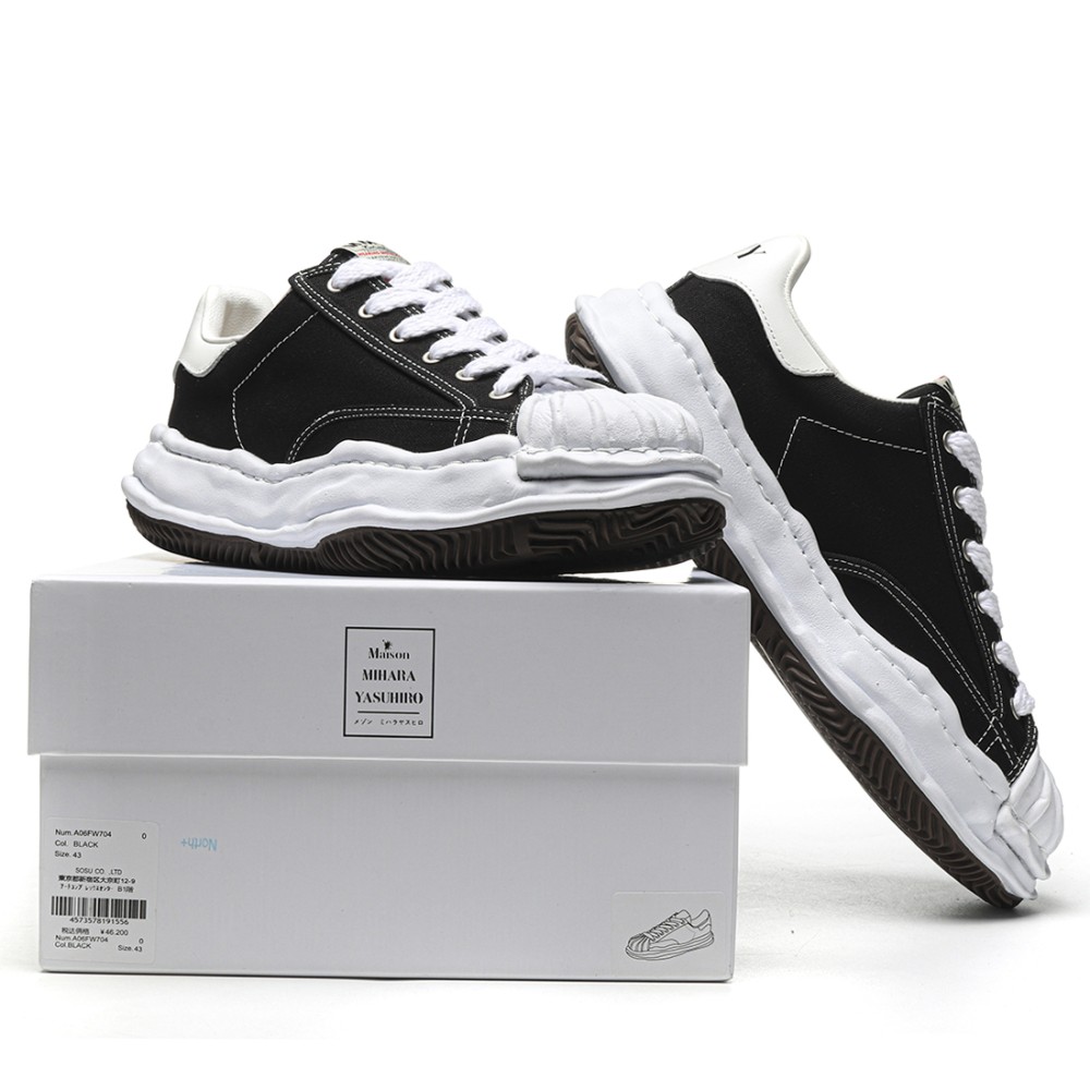 tbkicks Ma*s*n mihara yasuhiro hank og sole canvas low black