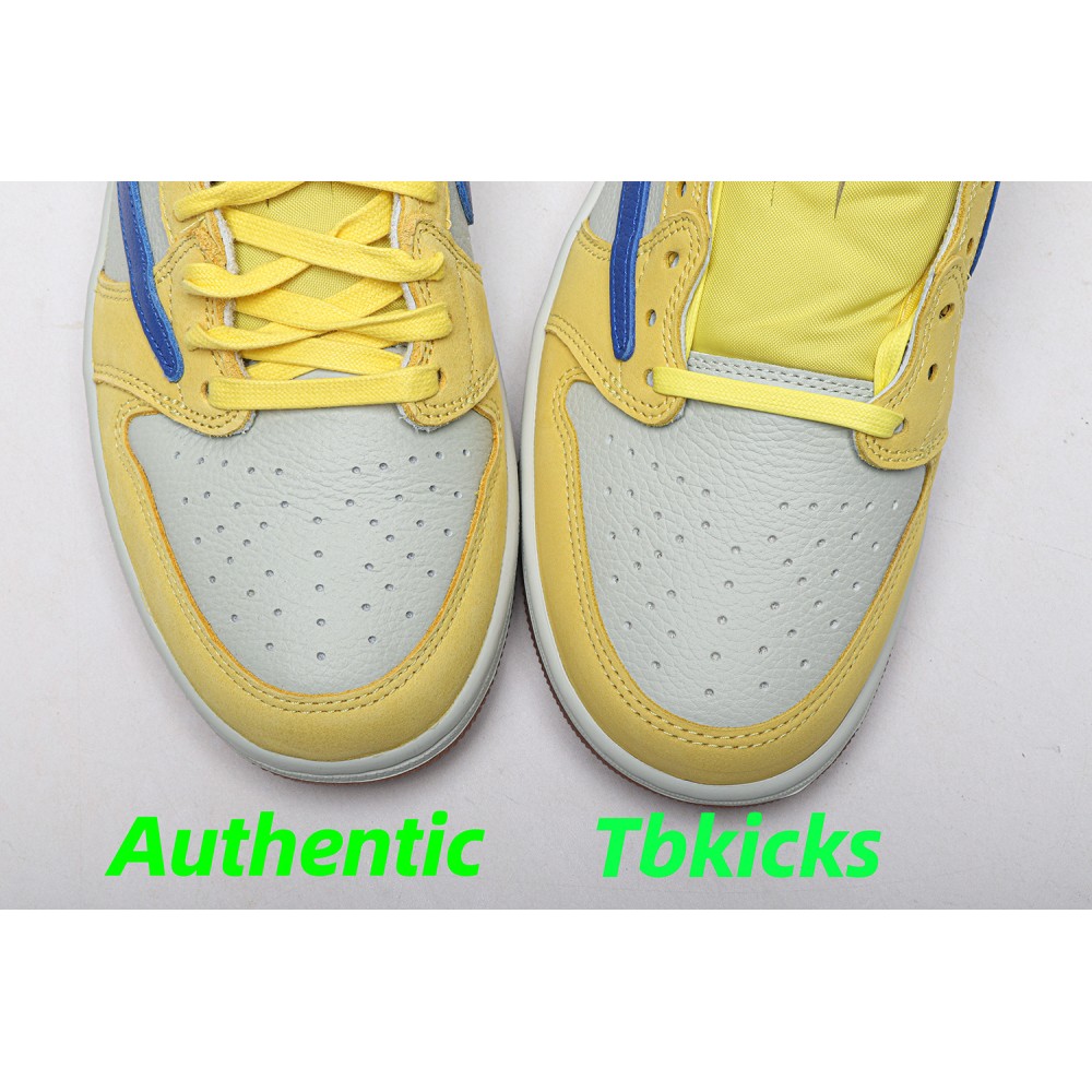 TBkicks Travis Scott Air Jordan 1 Retro Low OG SP Canary