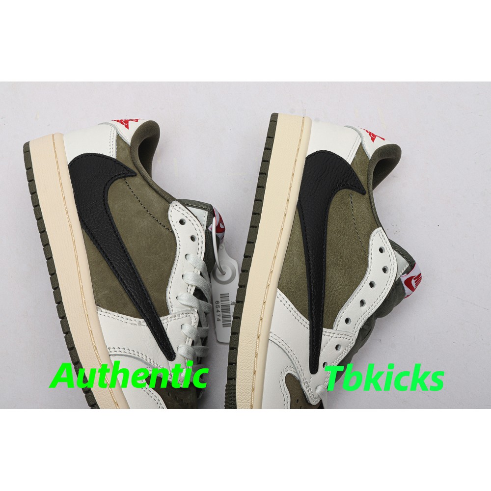 TBkicks Travis Scott Air Jordan 1  Low OG "Medium Olive"