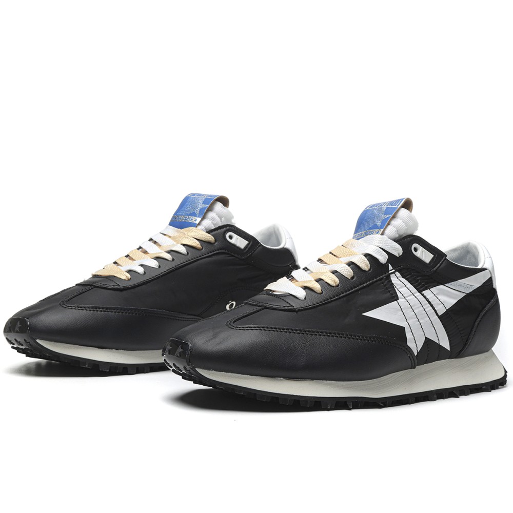 TBkicks Golden G00se Marathon With Black Nylon Upper And White Star